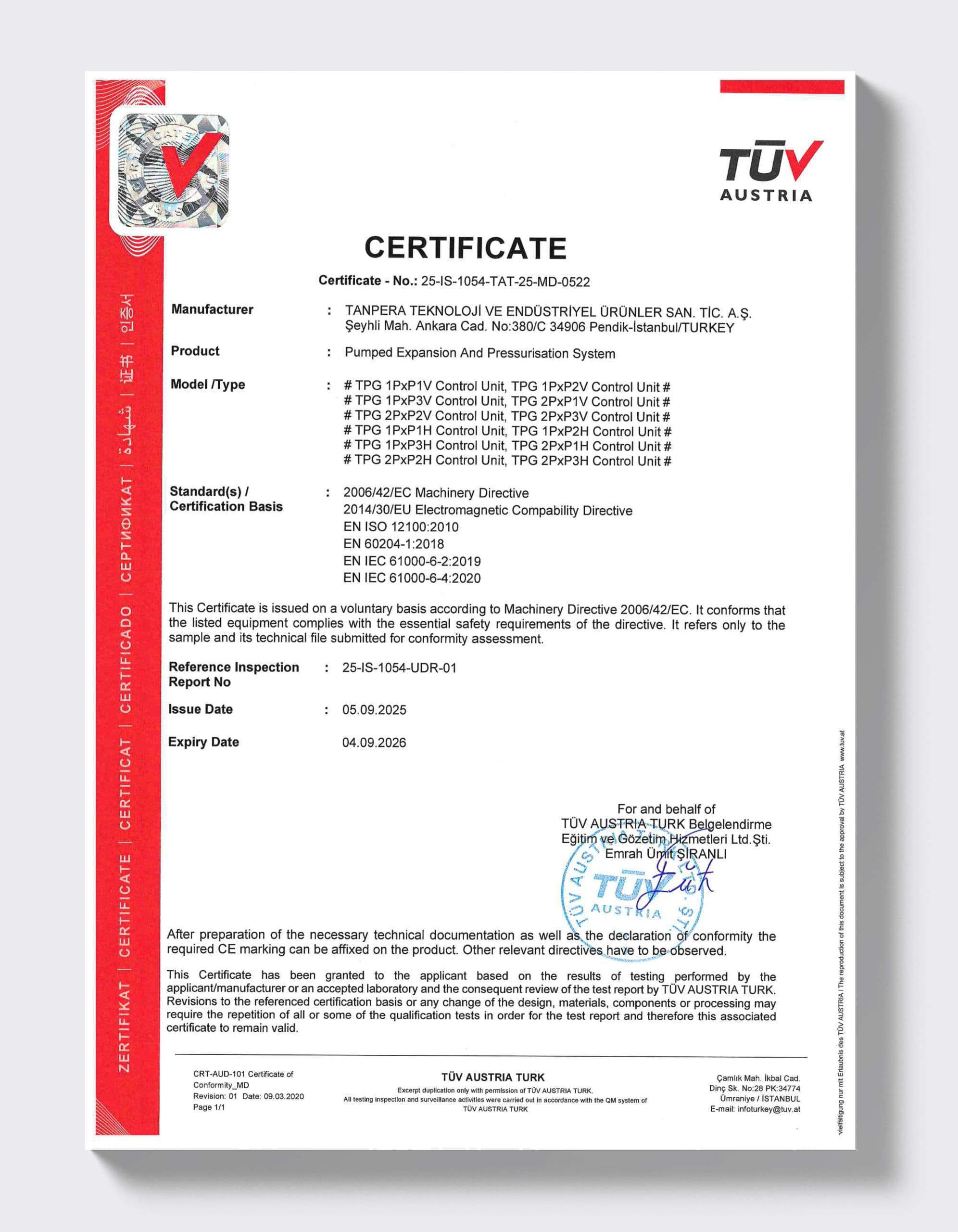 TÜV AUSTRIA — Pumpen-Ausdehnungssystem (TPG)