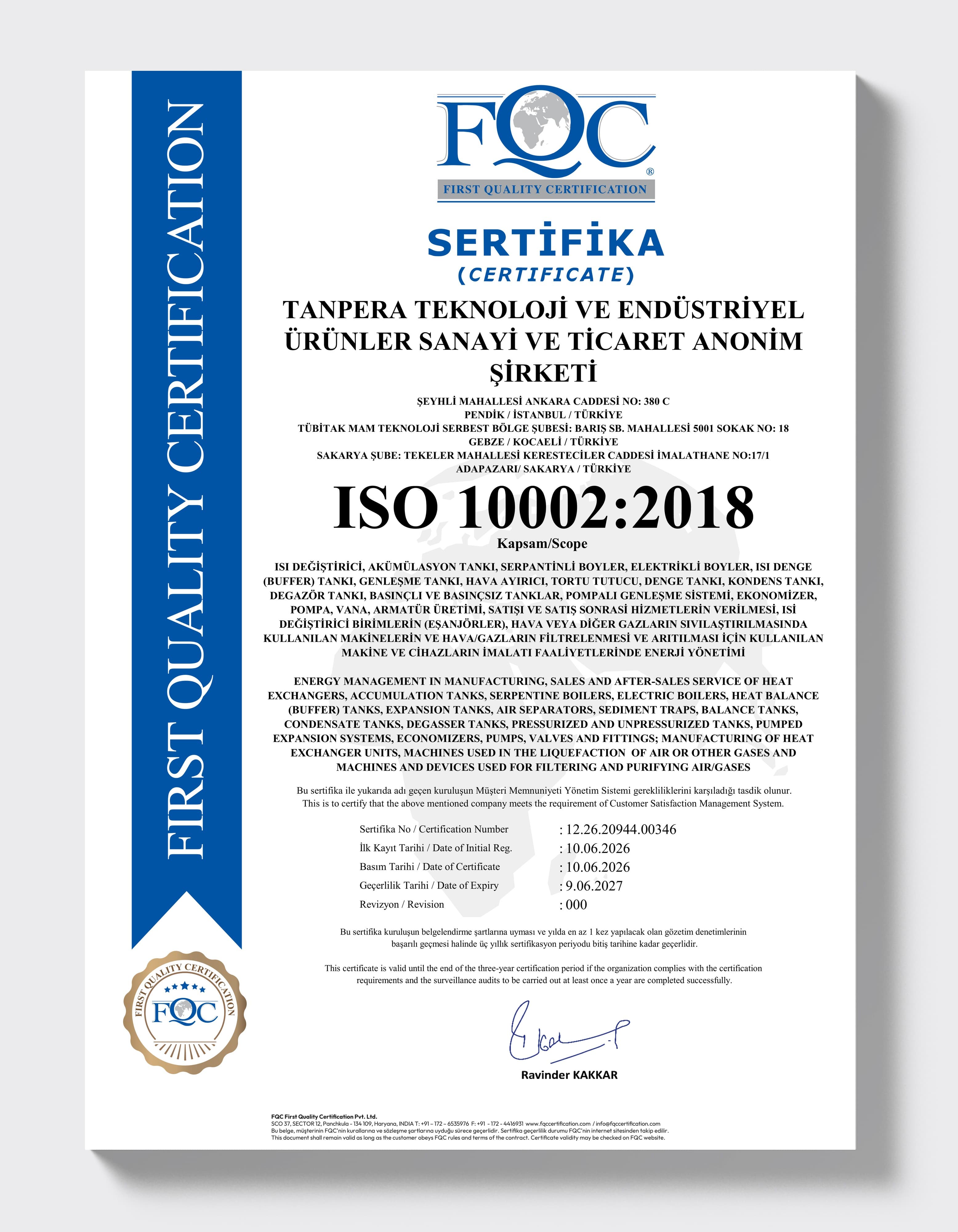 ISO 10002:2018 — Kundenzufriedenheit