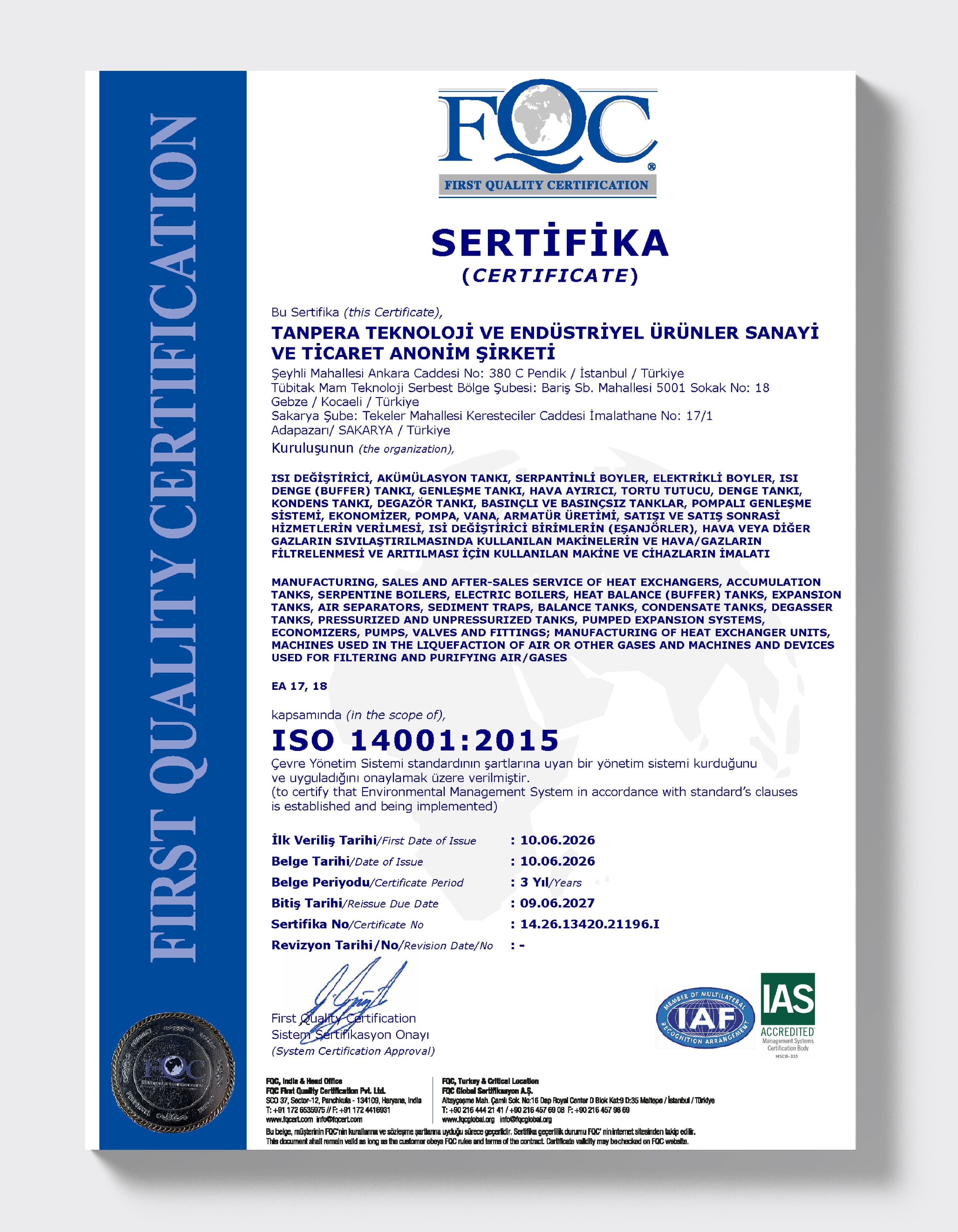 ISO 14001:2015 — Umweltmanagement