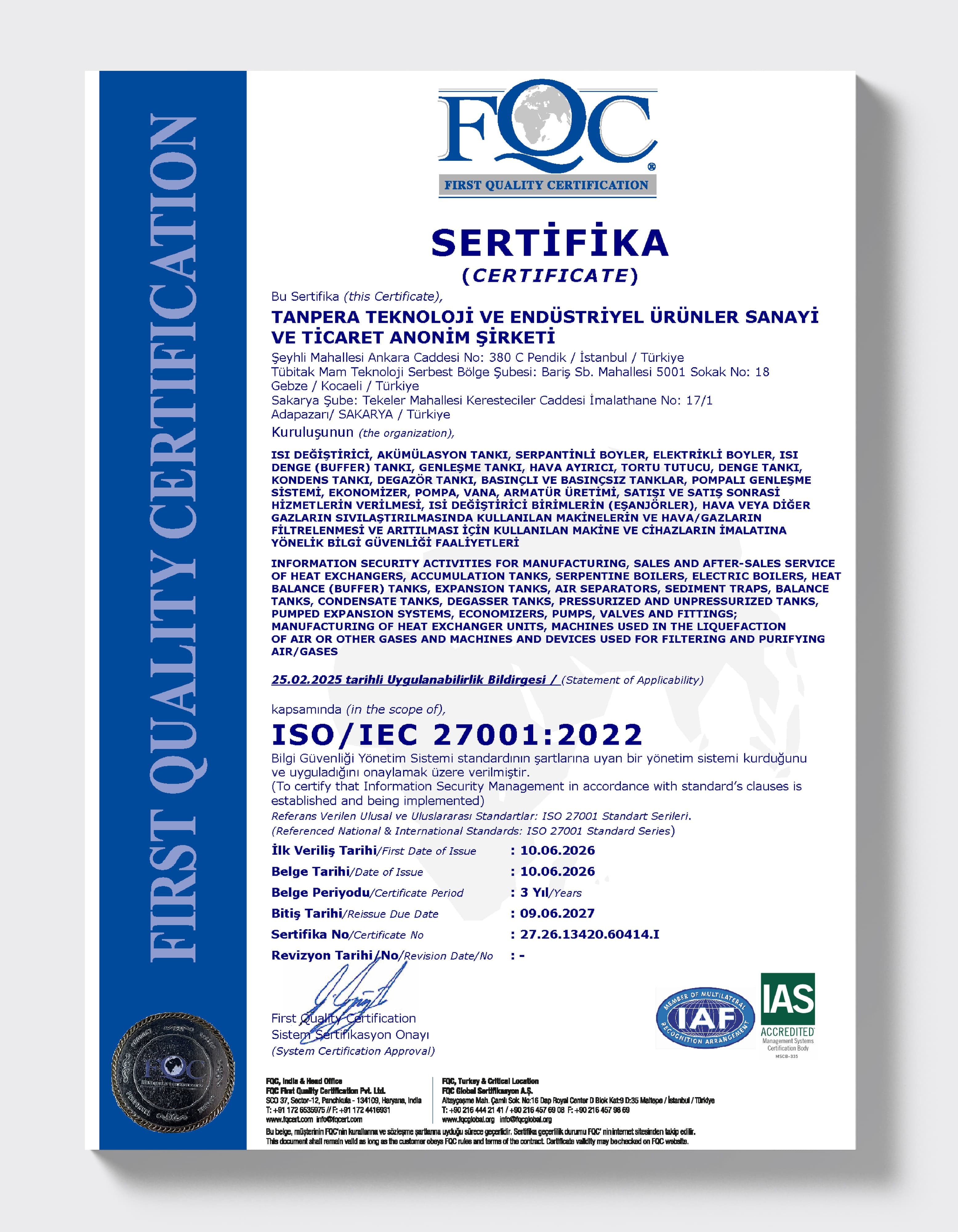 ISO 27001 — Informationssicherheit