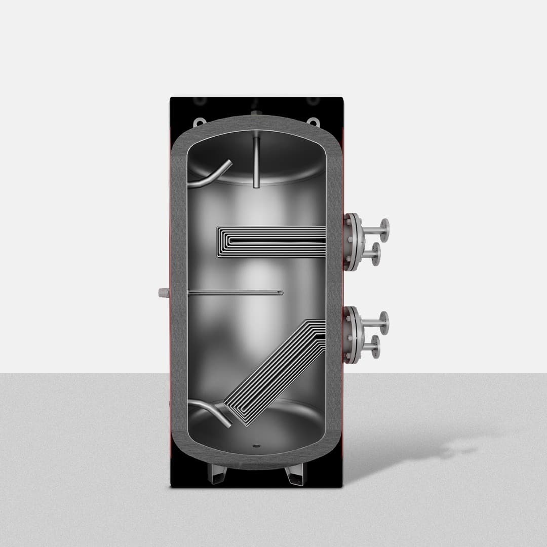 Boiler mit austauschbarer Rohrschlange