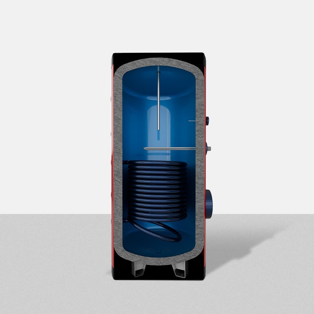 Boiler mit fester Rohrschlange